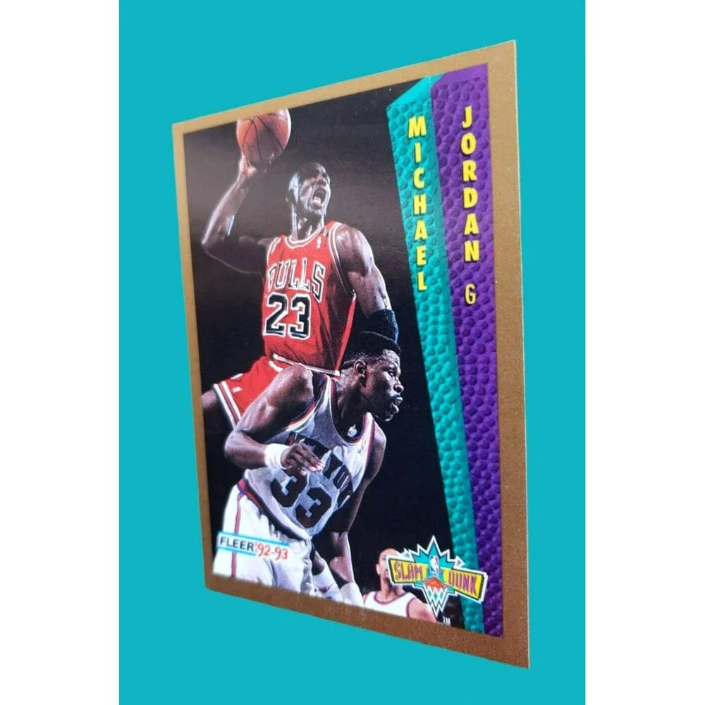1992-93 Fleer MICHAEL JORDAN SLAM DUNK NBA Basketball Card 273 Chicago Bulls HOF